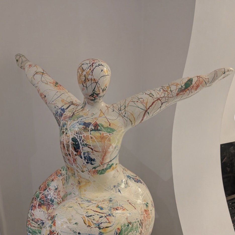 Dancing Ballerina Fat Woman Figure Large Sculpture