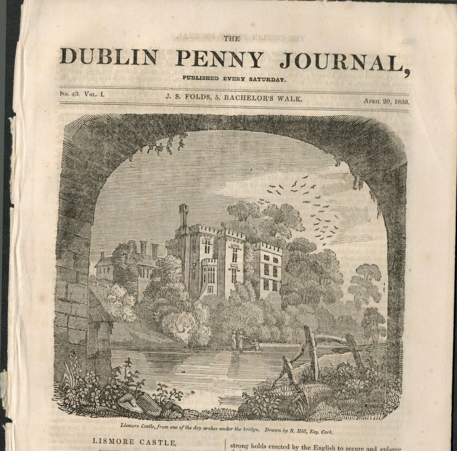 2 Antique Editions 1832 Dublin Journal Witchcraft In KilkennyIncludes Images & Articles Lismore