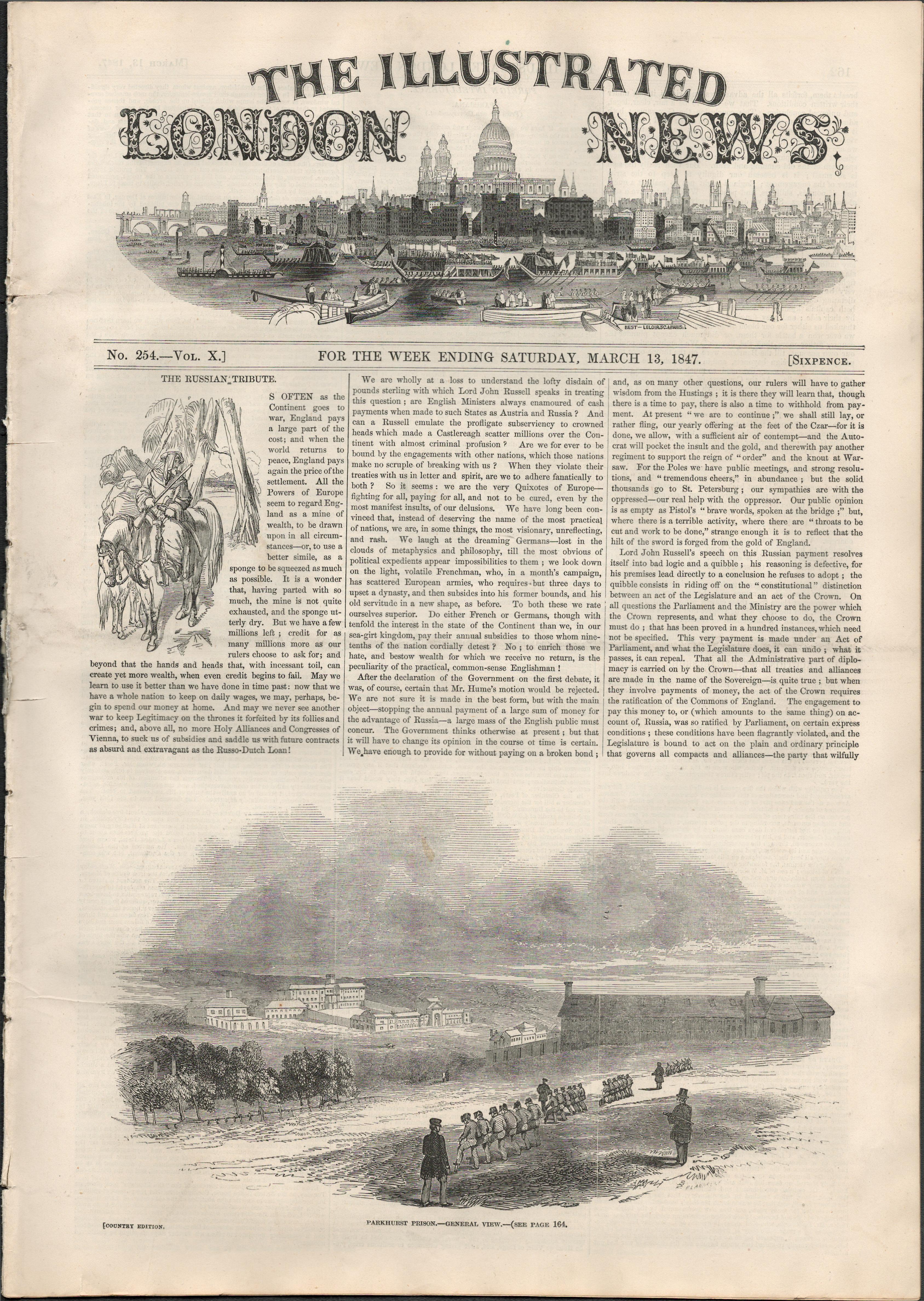 Irish Famine 1847 Antique Newspaper Central Soup Kitchen CorkOriginal Antique Complete 1847
