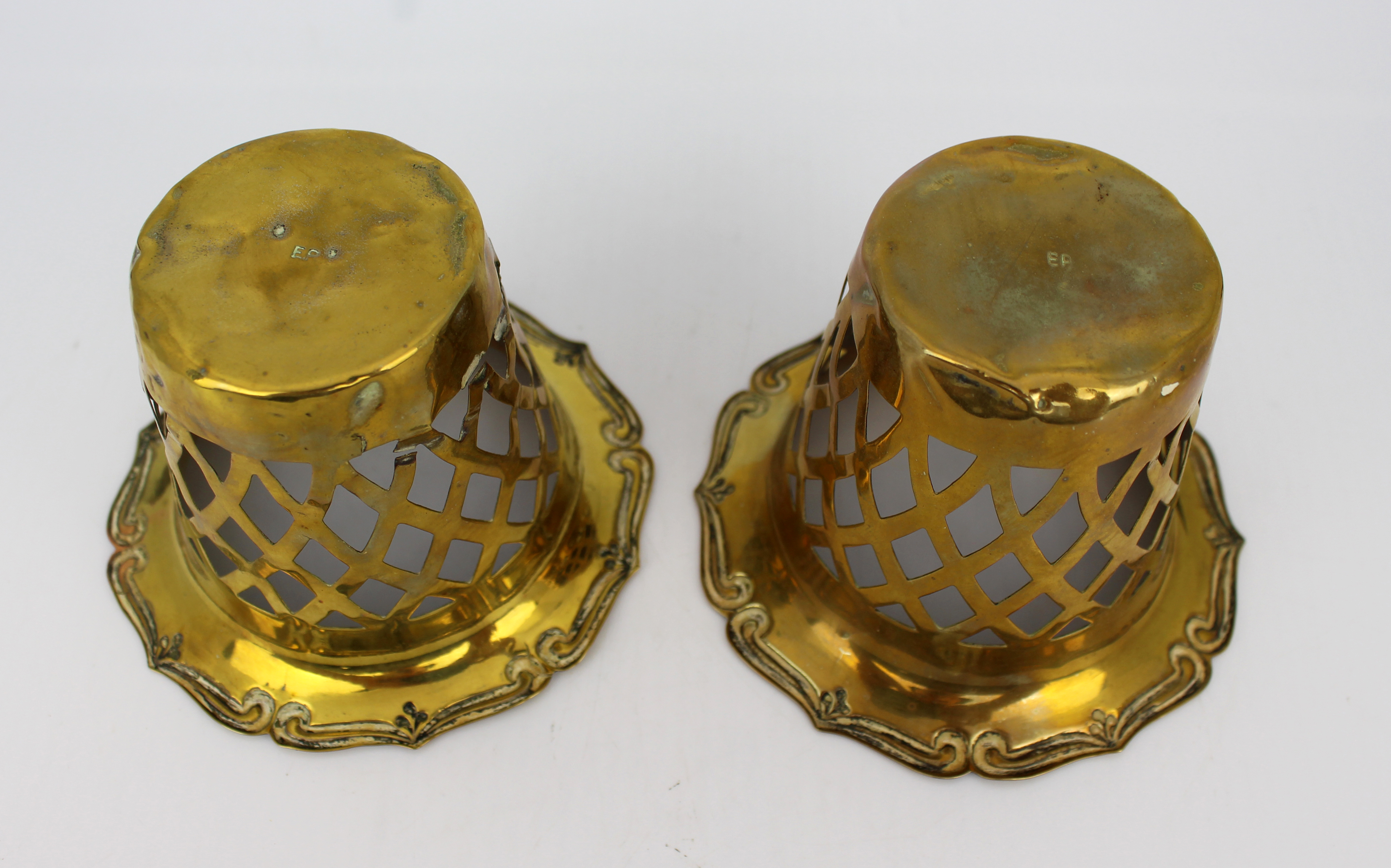 Pair of Antique Brass Dishes