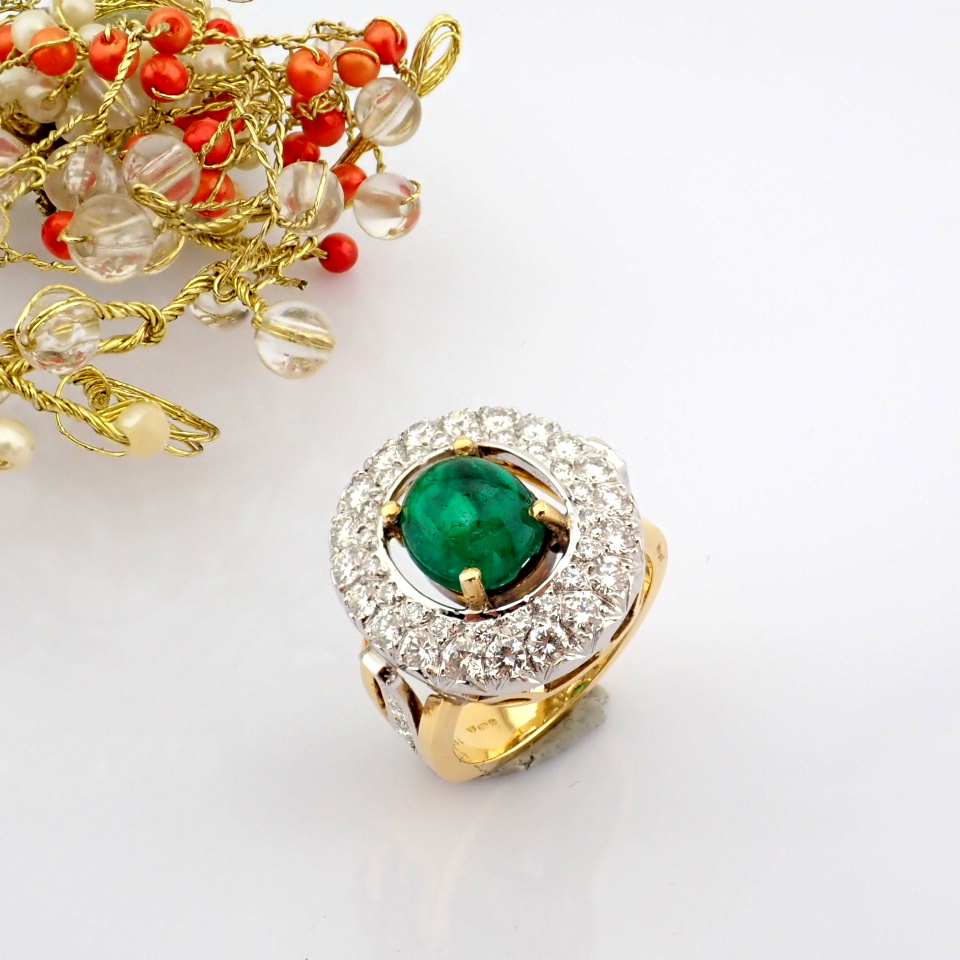 Natural Diamond 18K Yellow Gold Ring