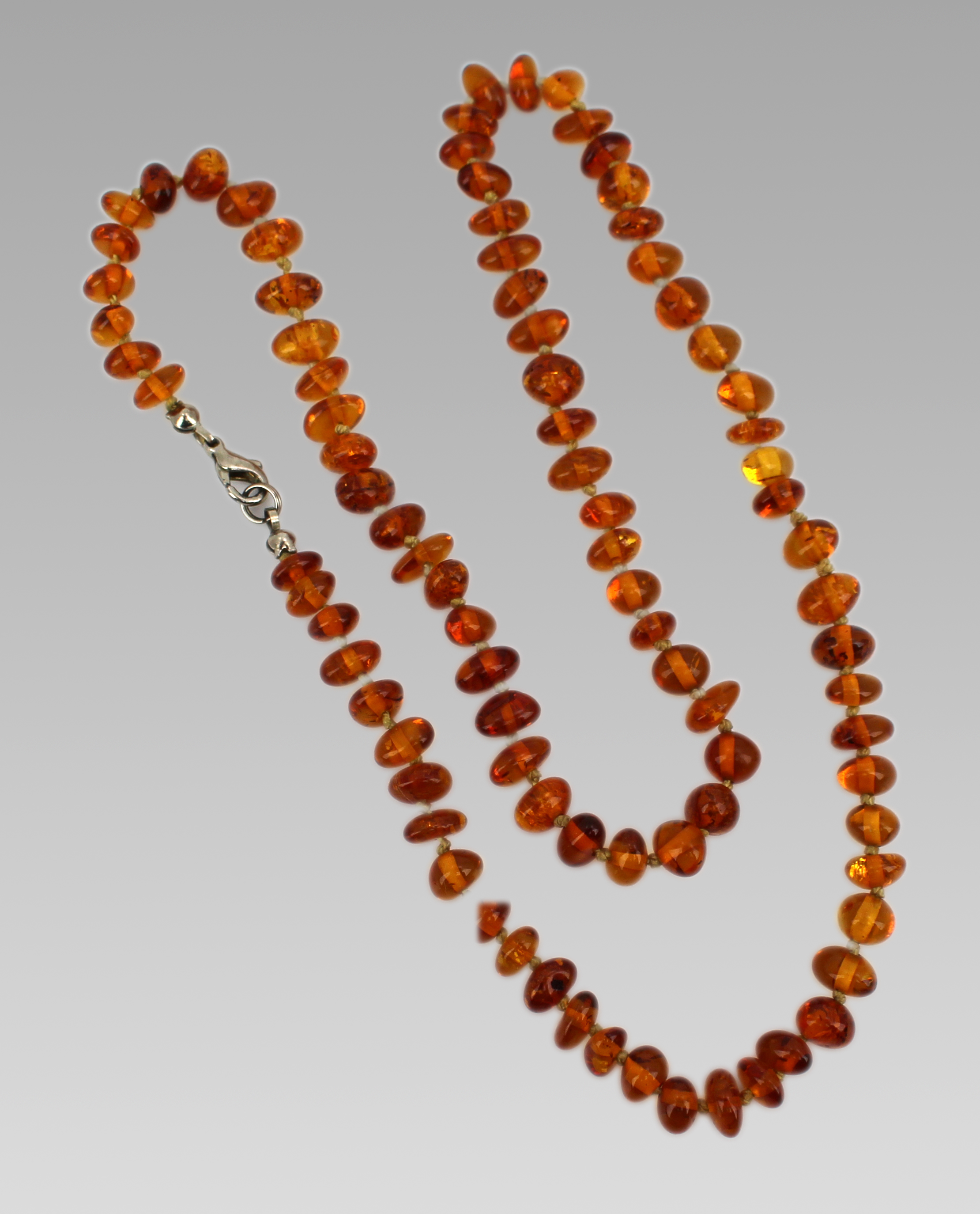 Vintage Mid 20th c. Amber Bead Necklace