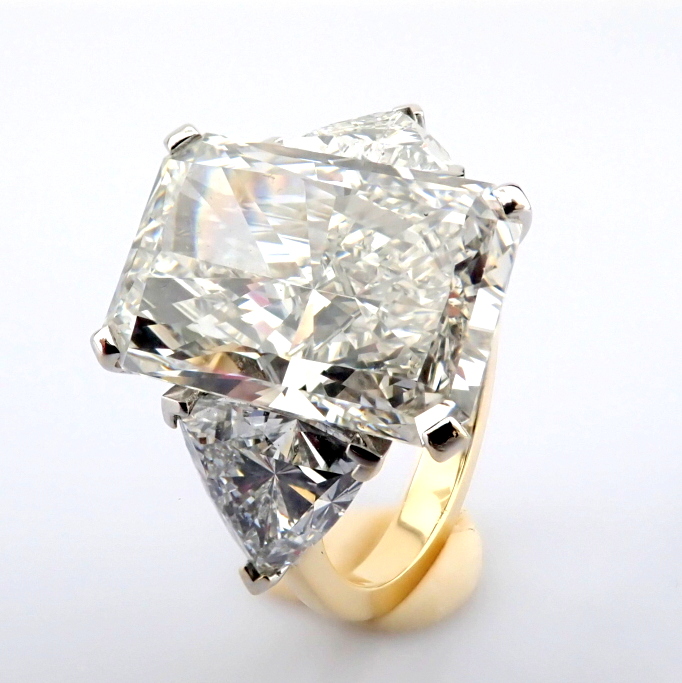 Radiant Cut Lab-Grown Diamond Ring - 10.82 Total Carat (IGI Certified)