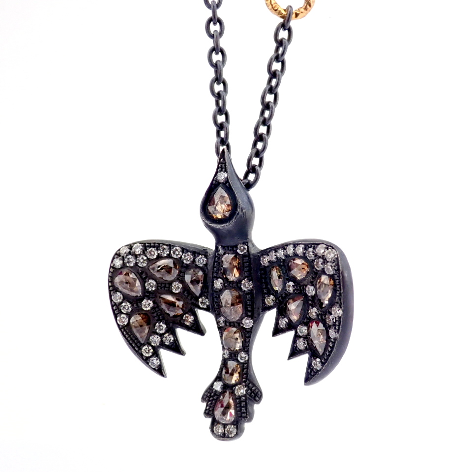Natural Diamond 18K Rose/Pink Gold Necklace