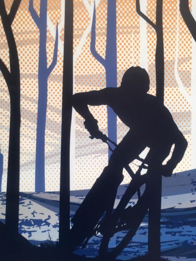 Filsouf. S (b1994) ‘Life Behind Bars’, Mountain Bike, X Trail, Lithograph. 2024.