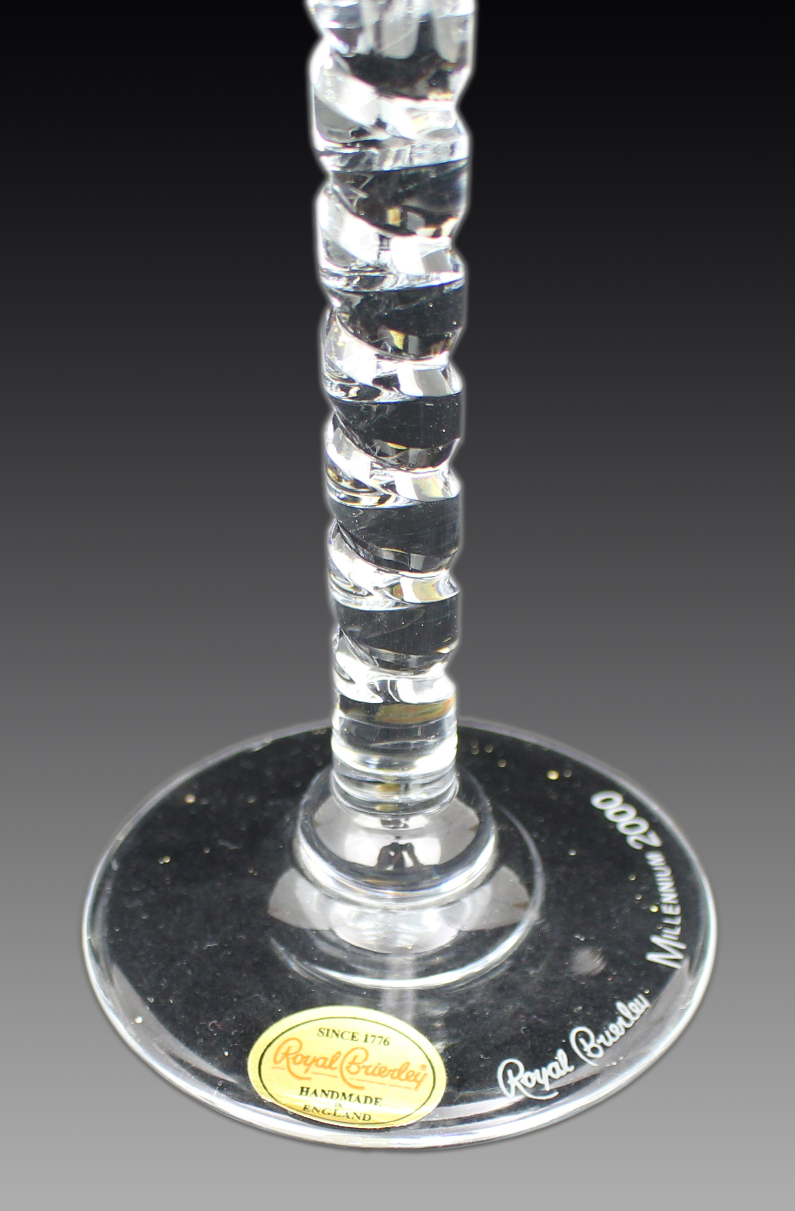 Set of 6 Fine Very Large Crystal Toasting Flutes