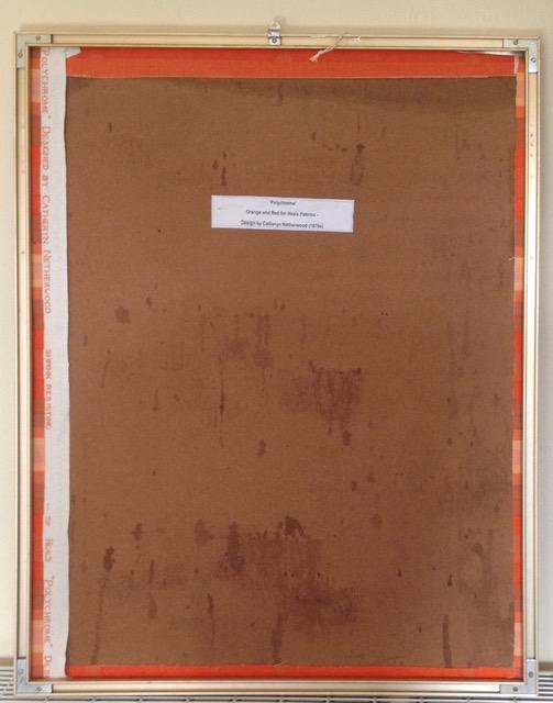 Circa 1970s Framed Heals Fabric 'Polychrome' By Catherine Netherwood #1.