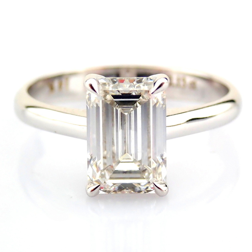 Emerald Cut Lab-Grown Diamond Ring - 2.13 Total Carat (IGI Certified)