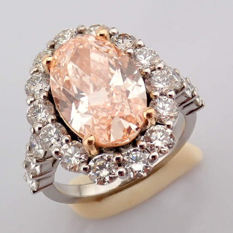 Oval Cut Lab-Grown Diamond Ring - 7.64 Total Carat (IGI Certified)