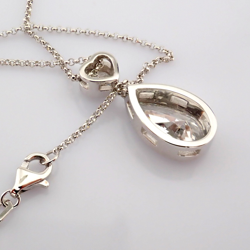Pear Cut Lab-Grown Diamond Necklace - 3.48 Total Carat (IGI Certified)