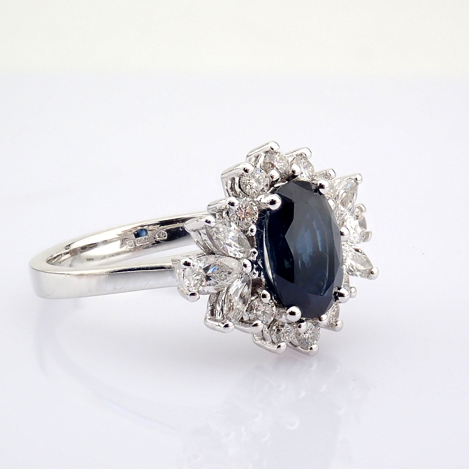 Natural Diamond 18K White Gold Ring