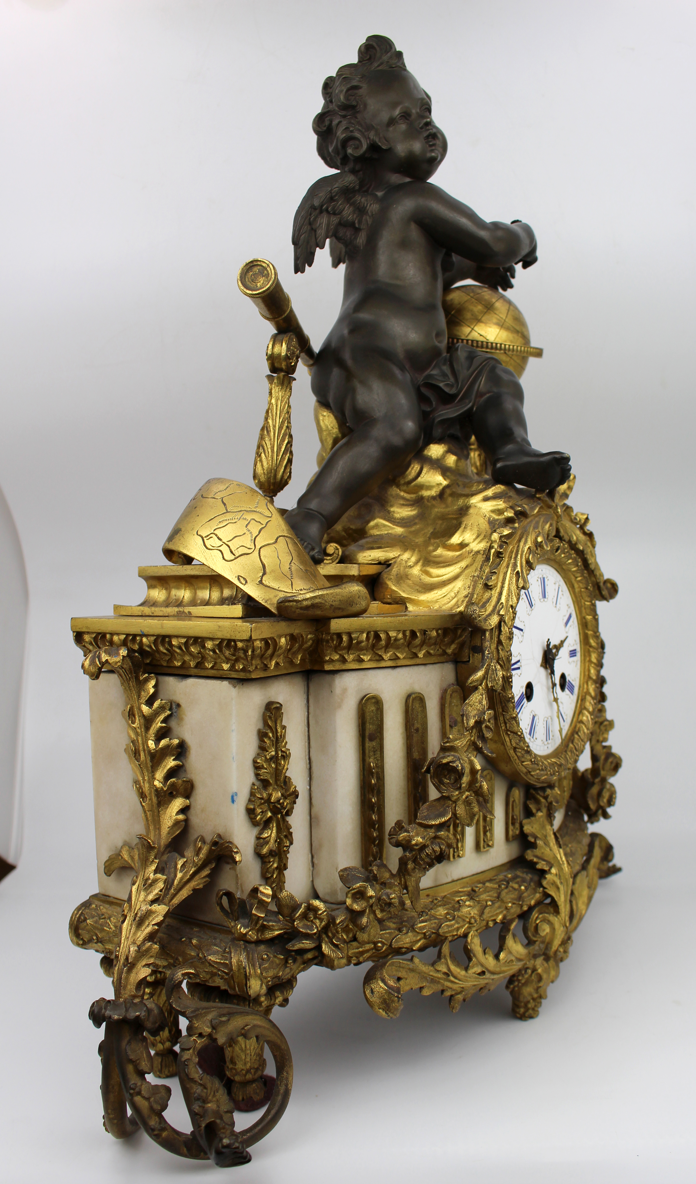 Fine 19th Century French Ormolu & Bronze Mantel Clock