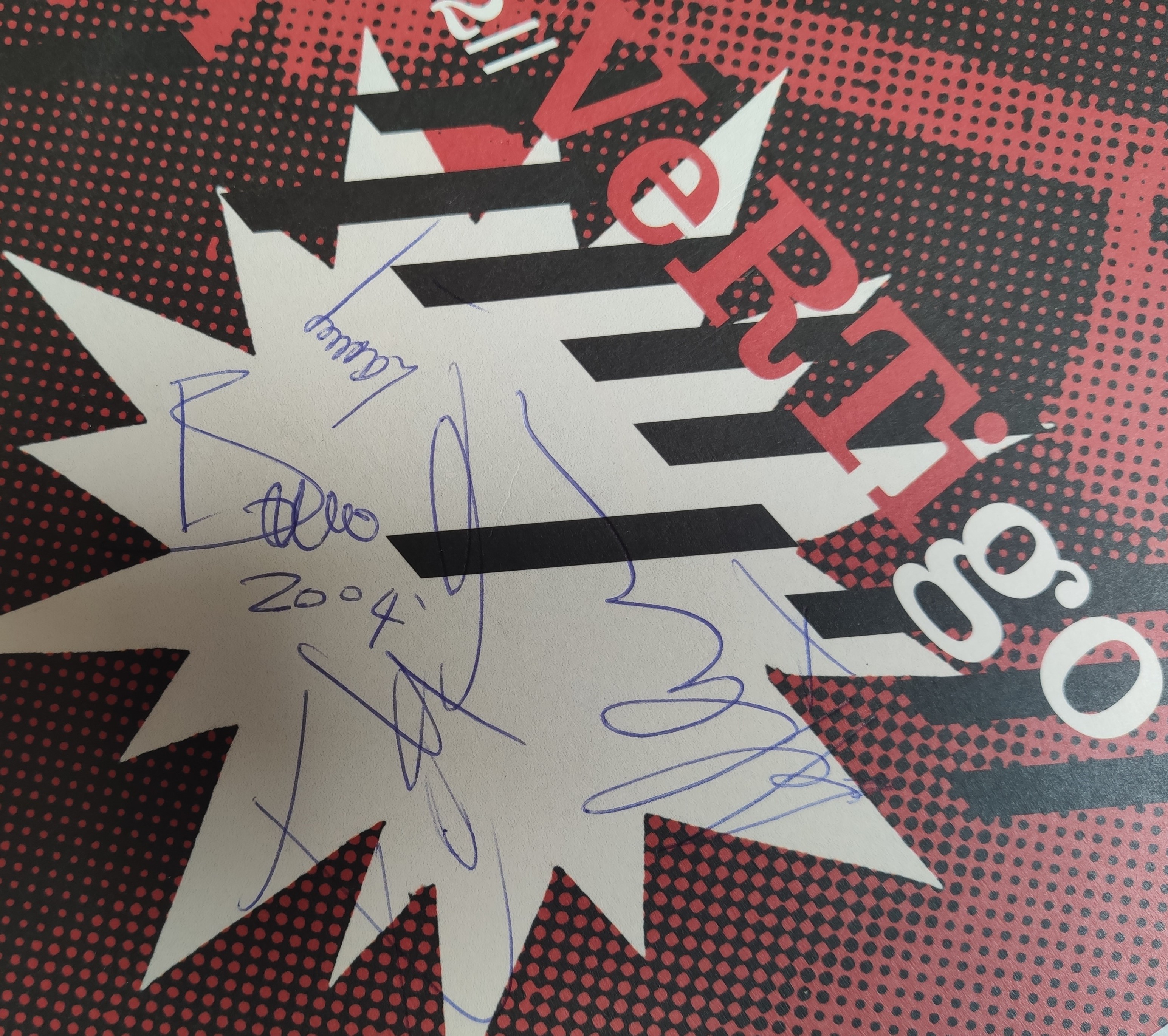 U2 – Vertigo Famed Vinyl Record – Autographed by – Bono, The Edge, Larry Mullen and Adam Clayton.