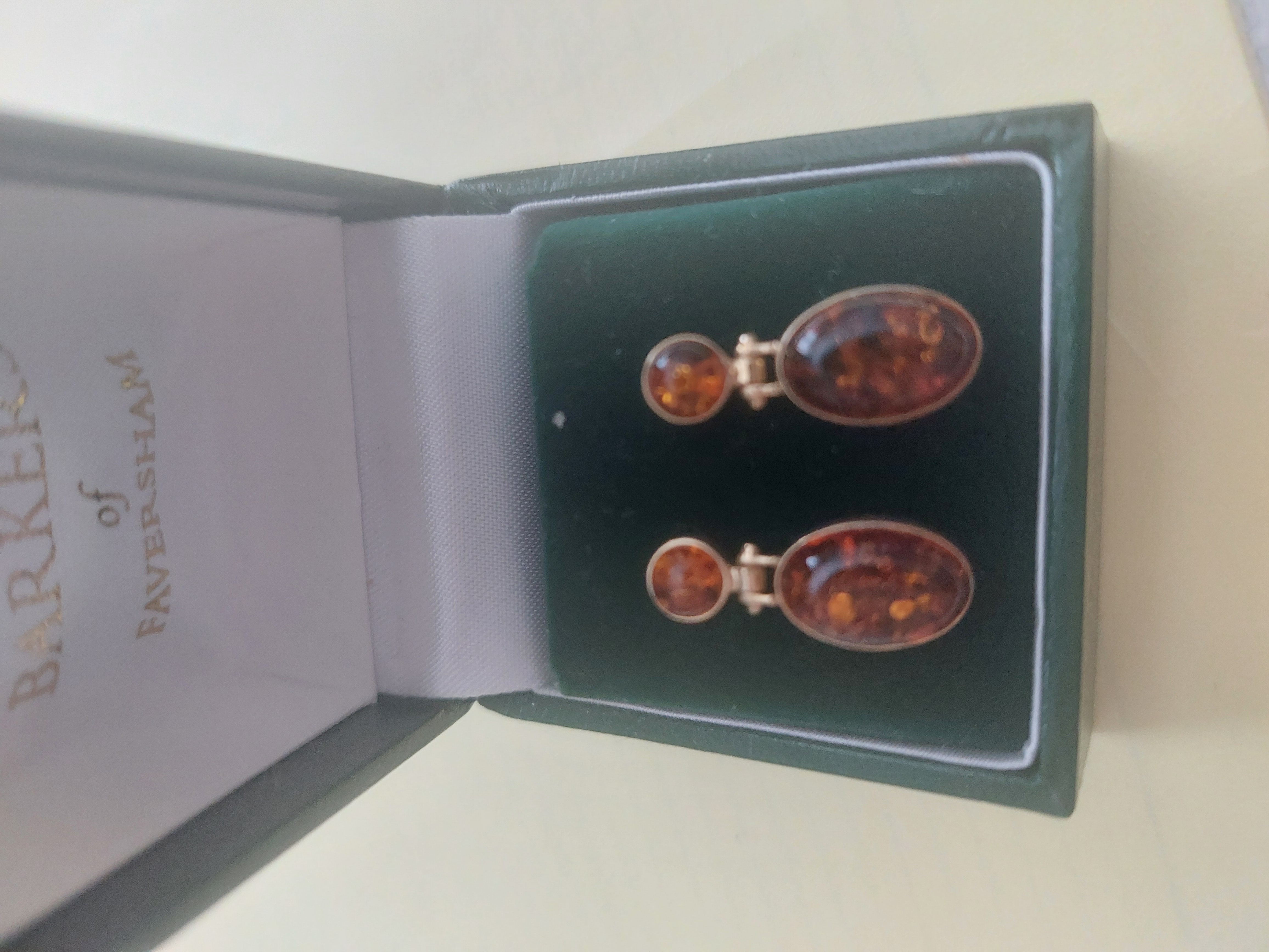 Gold and Amber Earrings