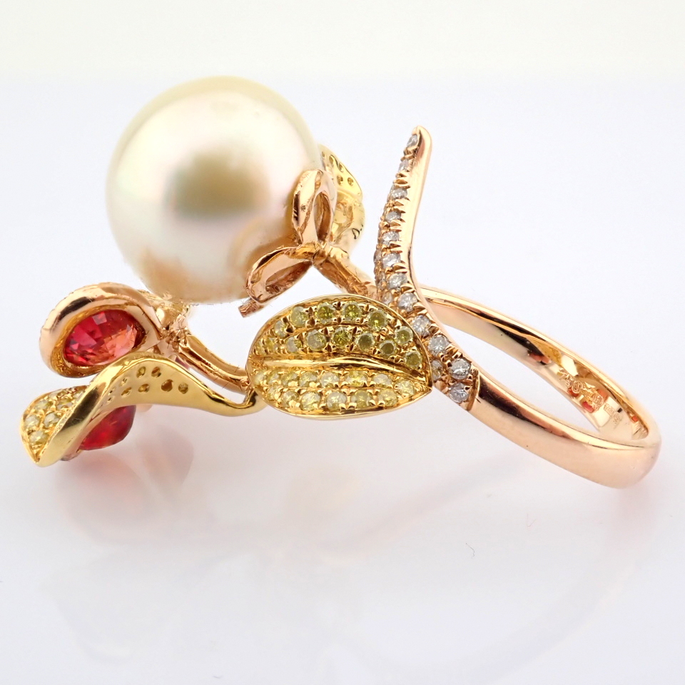 Natural Diamond 18K Rose/Pink Gold Ring