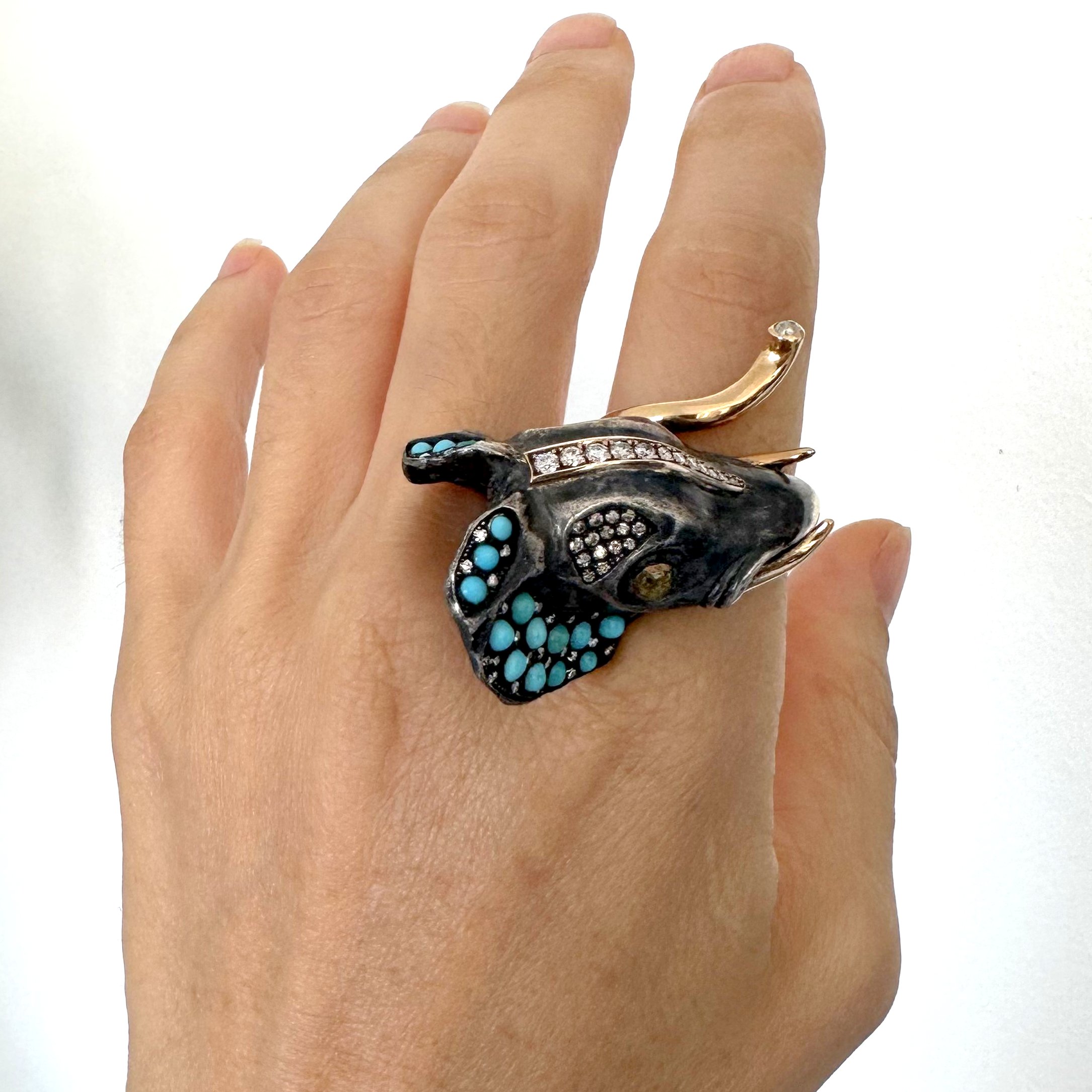 Natural Diamond 18K Yellow Gold Ring