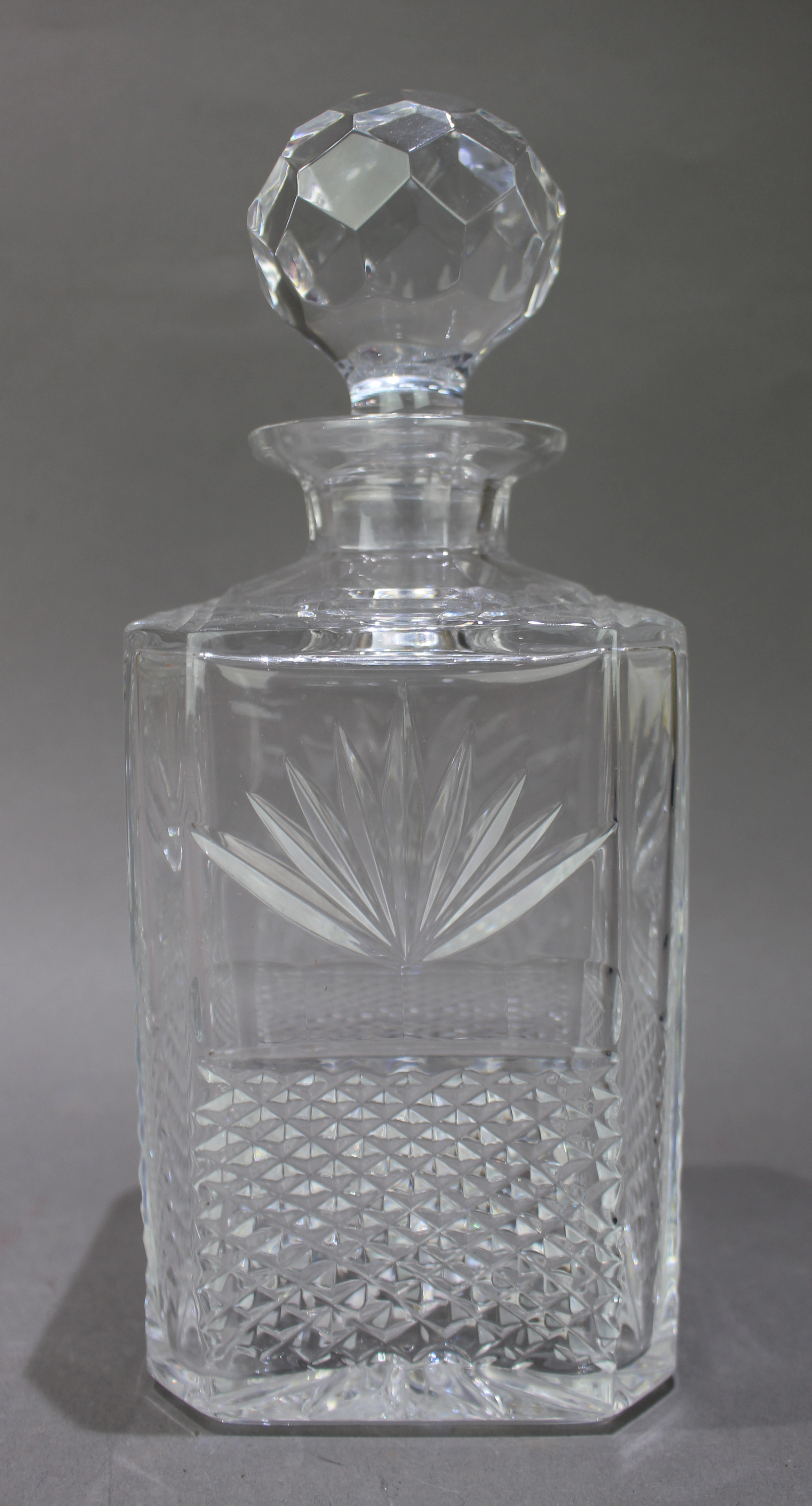 Vintage Edinburgh Crystal Square Shaped Spirit Decanter