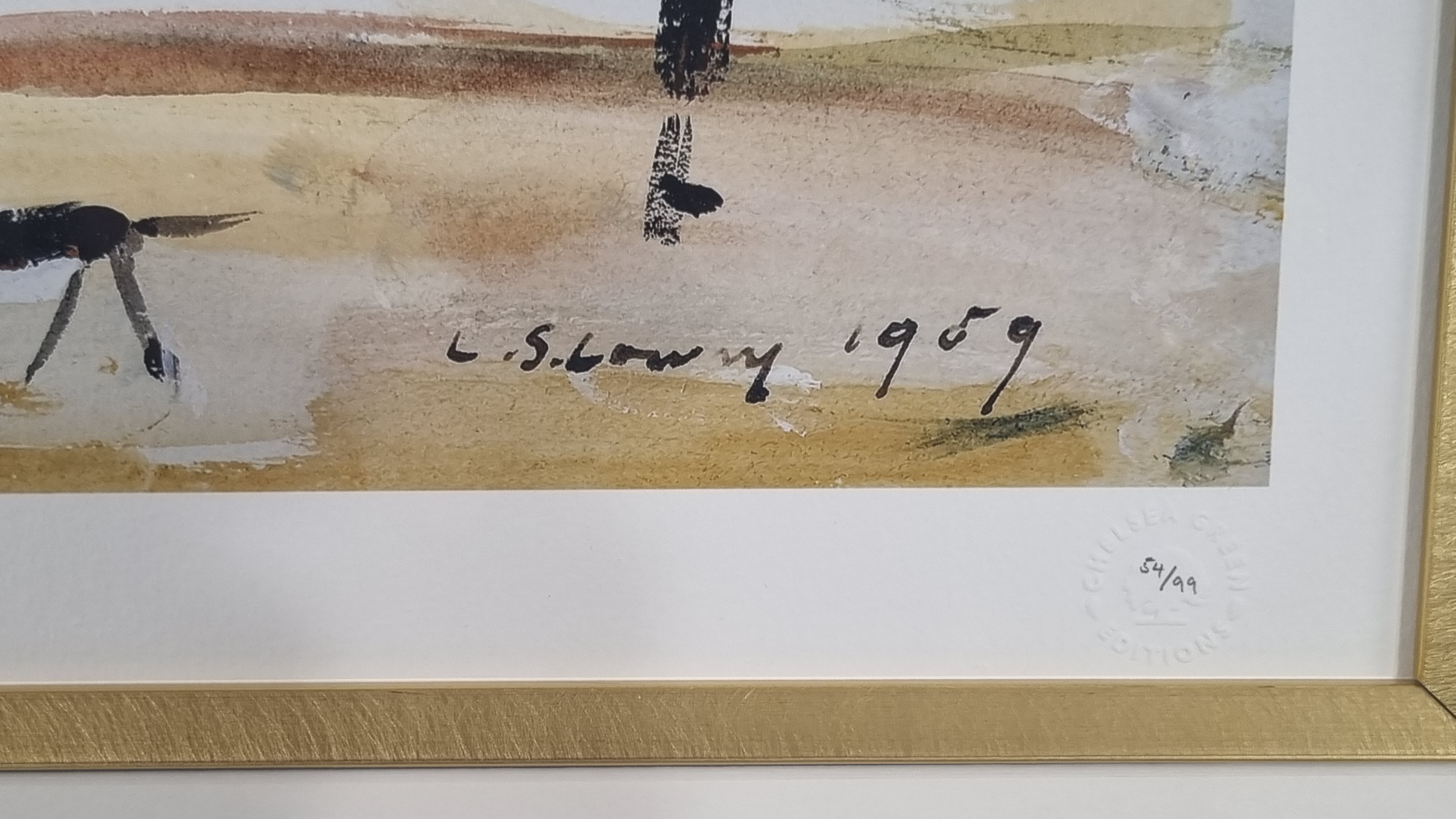 Limited Edition by L.S. Lowry "Yachts, 1959" with Certificate.