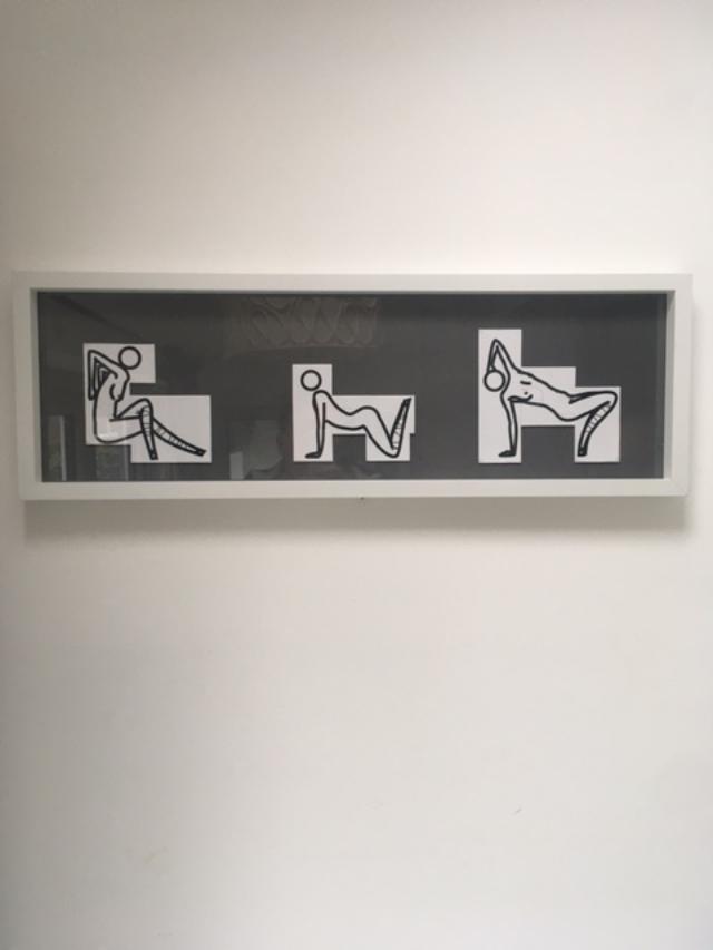 Julian Opie (1958-) ‘This Is Shahnoza’ In 3 Parts, Wooden Maquettes, Framed, 2008