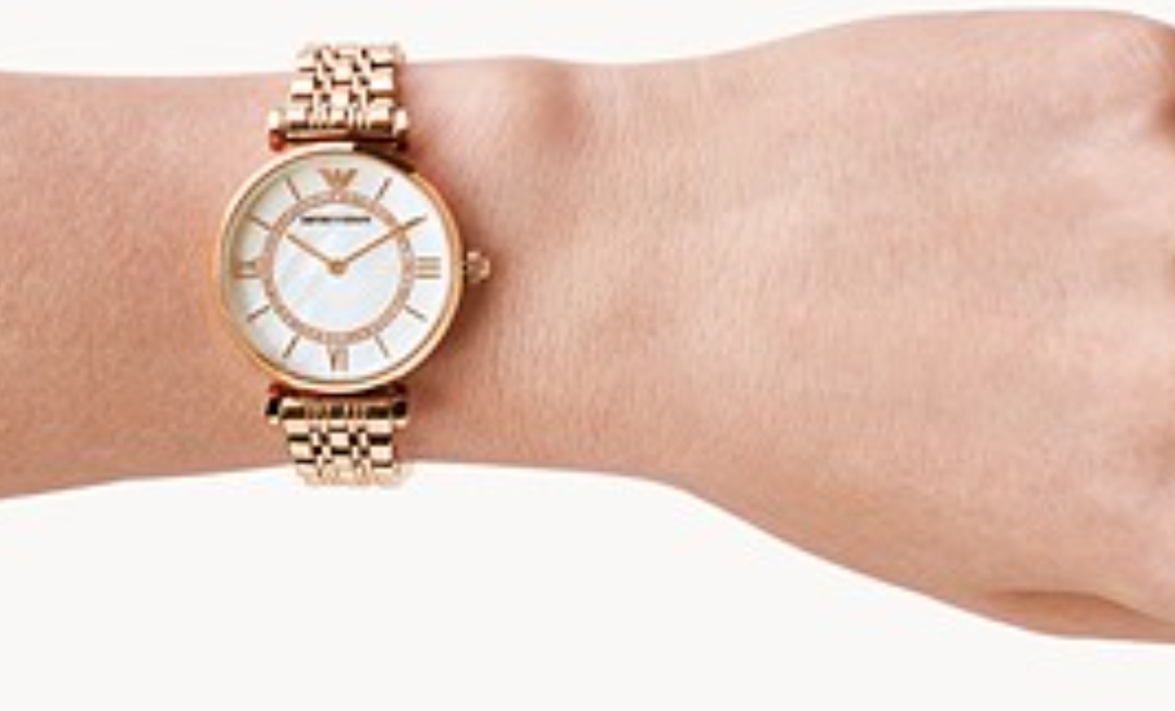 Emporio Armani AR1909 Ladies Gianni - T Bar Rose Gold quartz Designer Watch