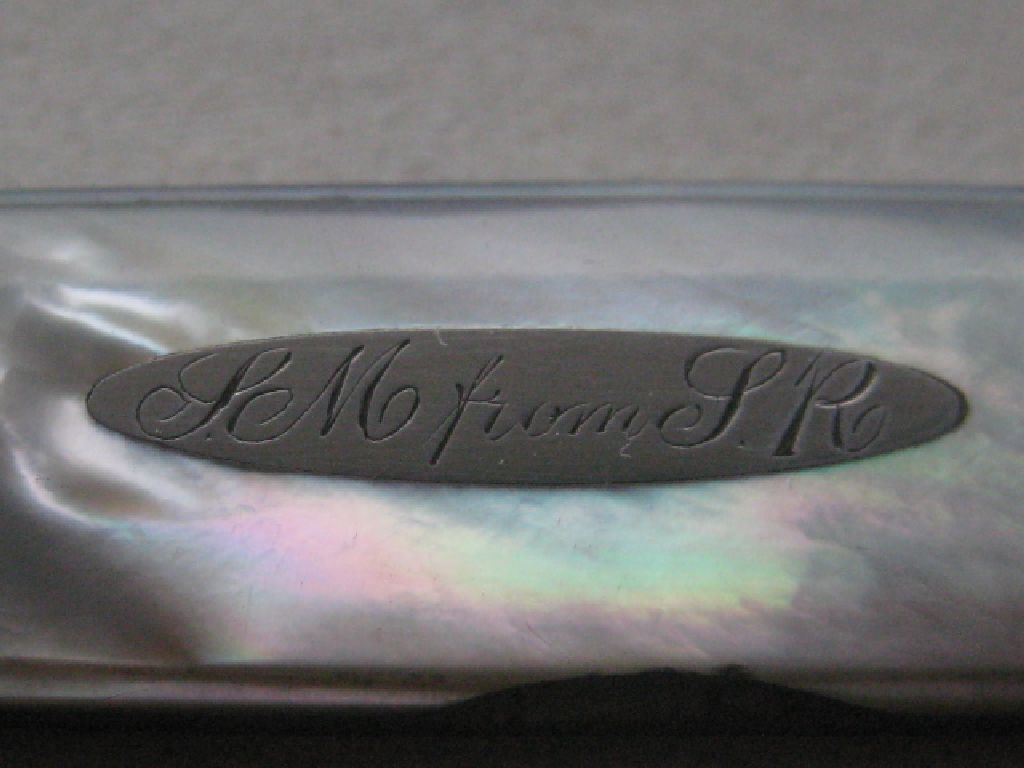 Rare Victorian Cased Silver Bladed Folding Fruit Knife