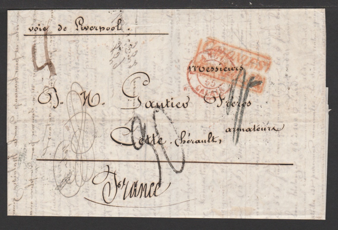 G.B. - Ship Letters - Liverpool 1854