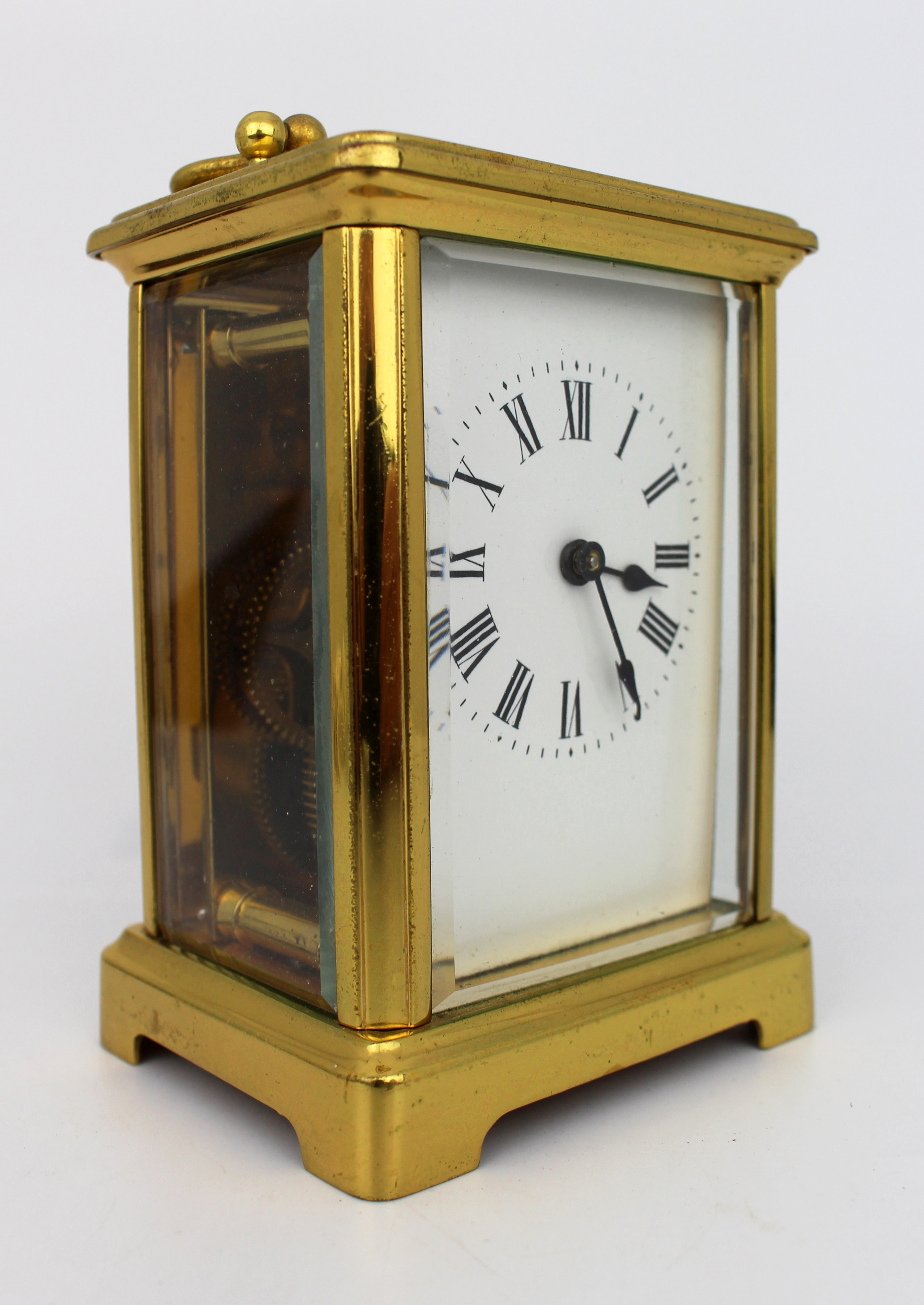 Edwardian Brass Carriage Clock Swiss Movement