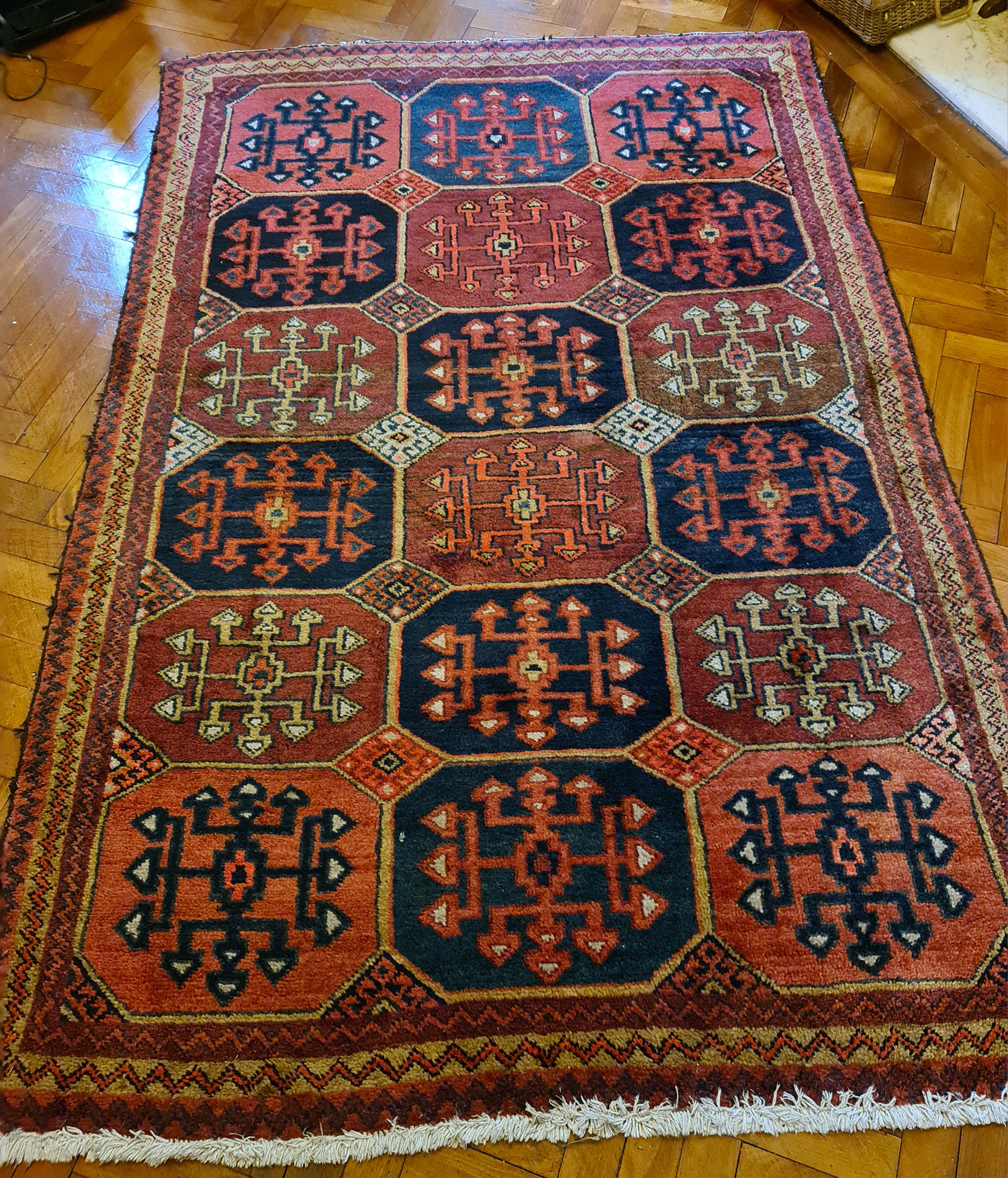 Vintage High Quality Hand Knotted Persian Style Rug