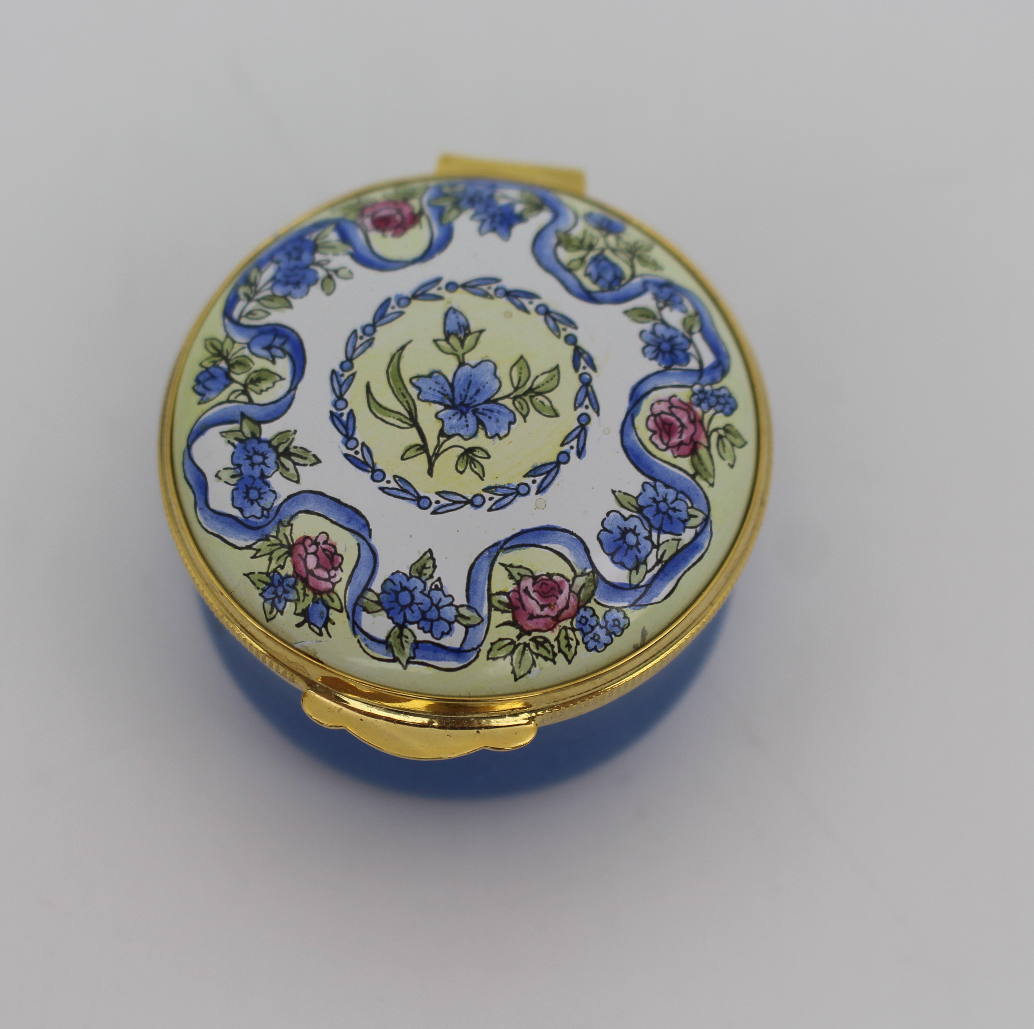 Fine Crummles Hand-Painted Enamel Box with Original Presentation Case
