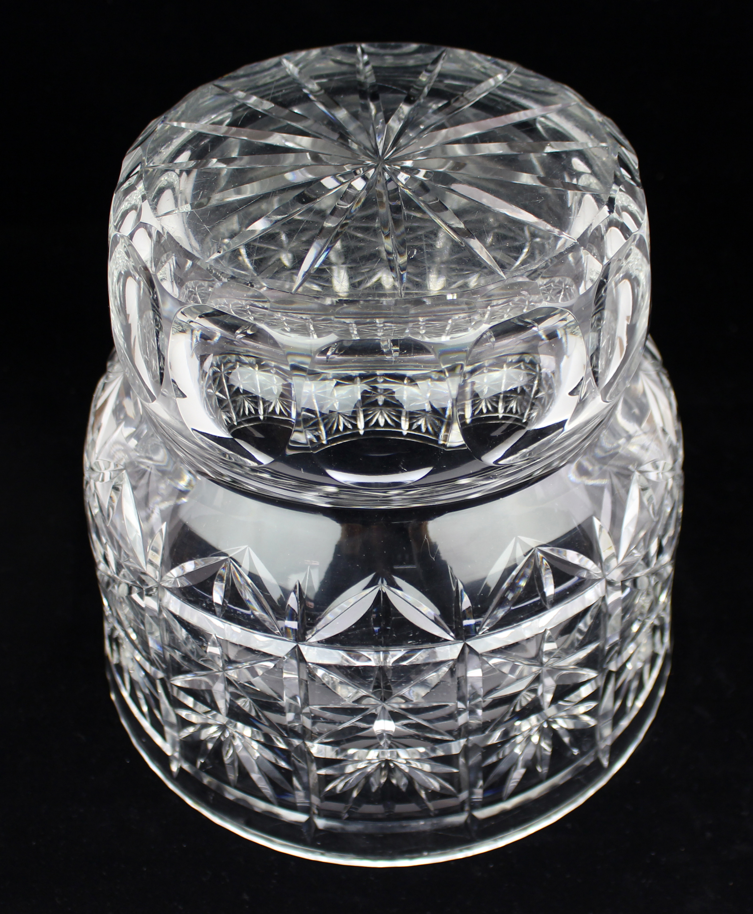 Large Vintage Hand-Cut Crystal Bowl