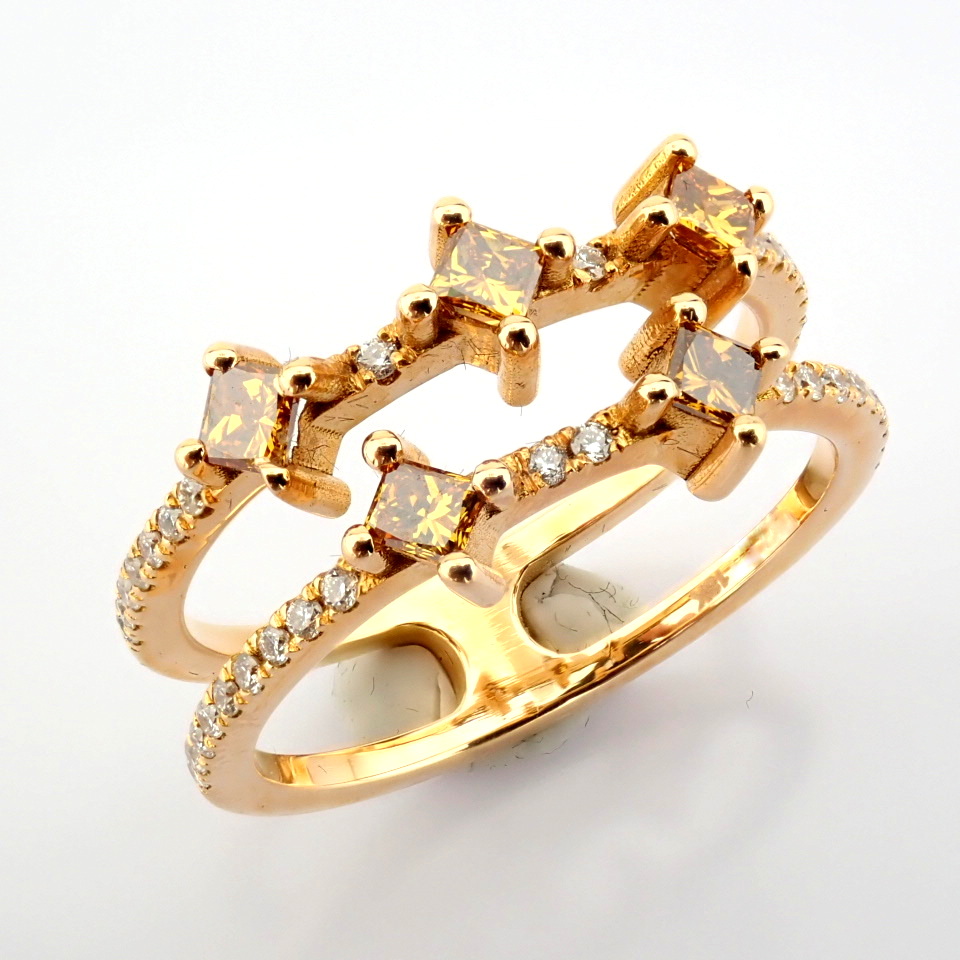 Natural Diamond 18K Rose/Pink Gold Ring