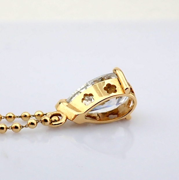 Pear Cut Lab-Grown Diamond Necklace - 6 Total Carat (IGI Certified)