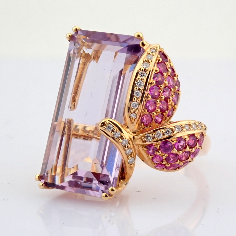 Natural Diamond 18K Rose/Pink Gold Ring