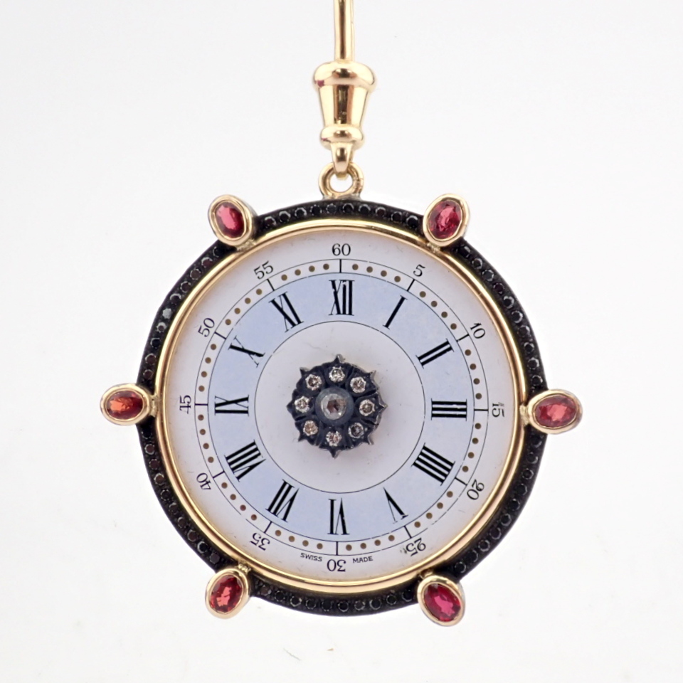 Natural Diamond 14K Yellow Gold Pendant