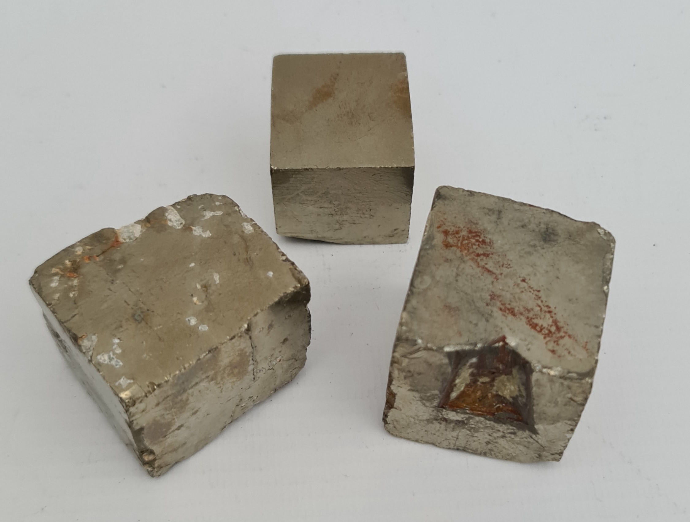 Collectable Rocks and Minerals 3 x Pyrite Cubes