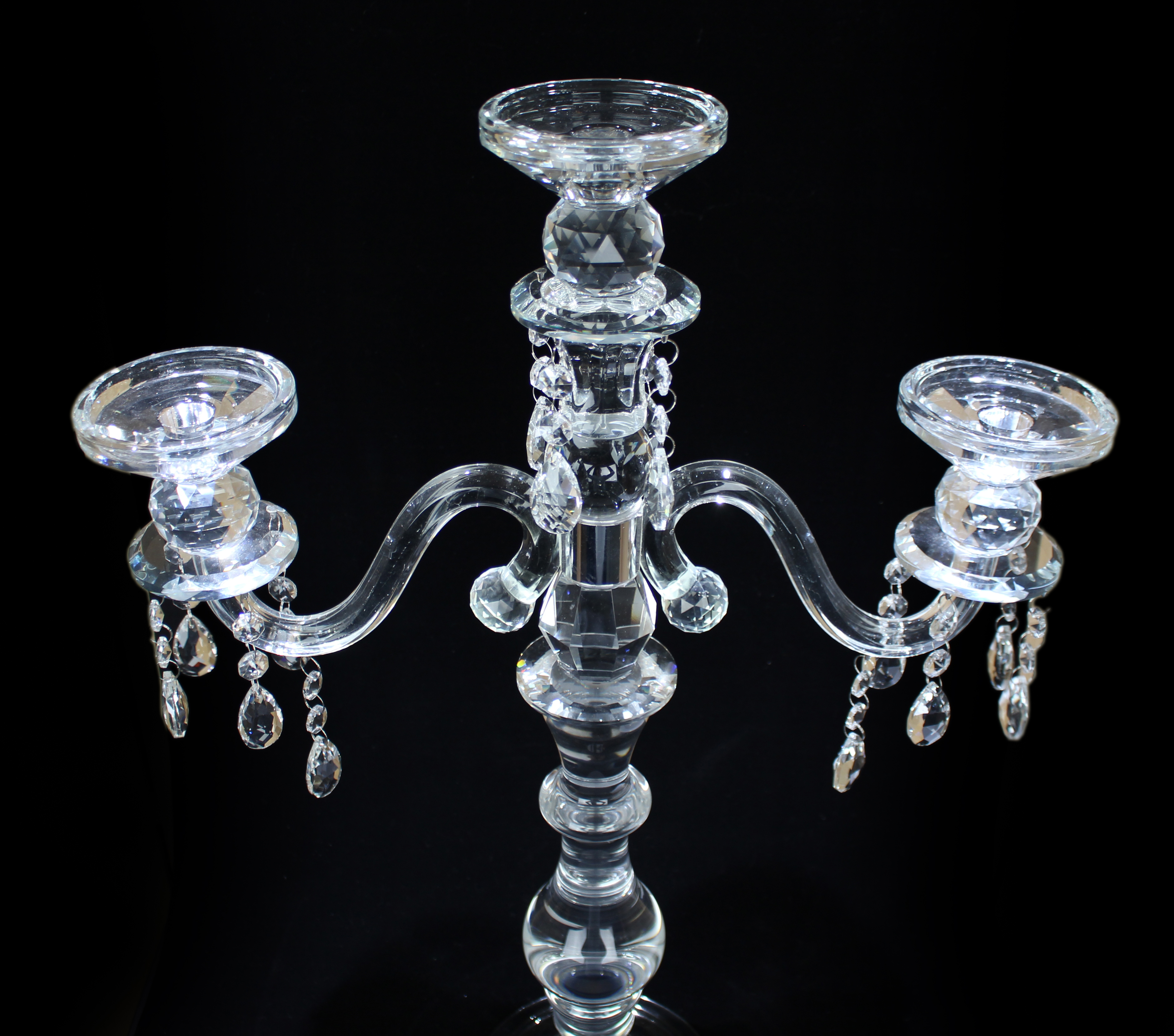 3 Branch Crystal Candelabra