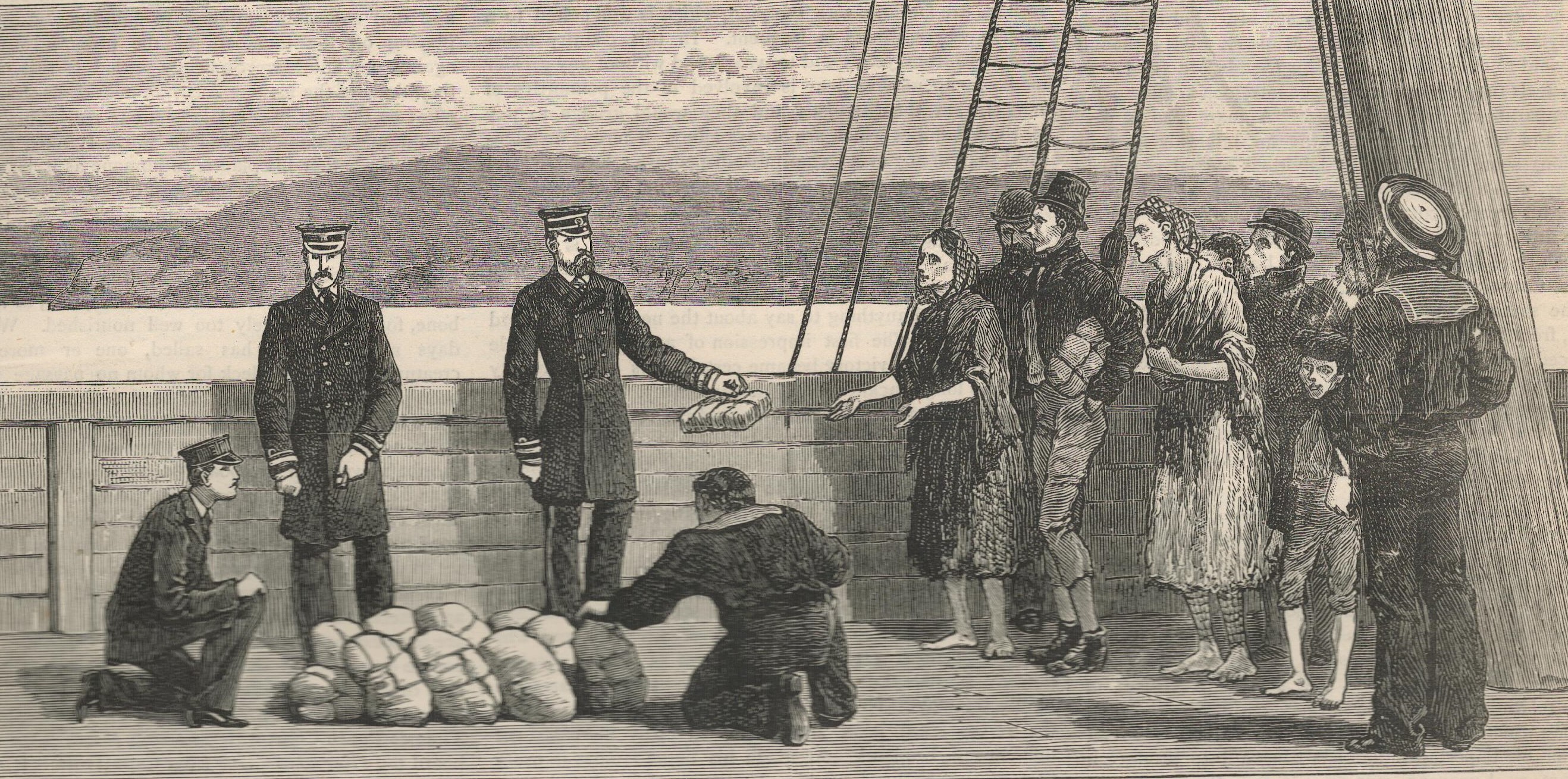 1880 The Famine & Distress West Of Ireland Killkerran Bay GalwayOriginal Antique Complete 1880