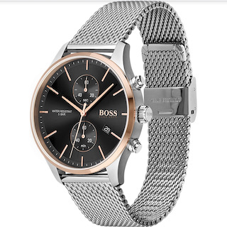 Hugo Boss 1513805 Men's Associate Stainless Steel Mesh Band Chronograph Watch
