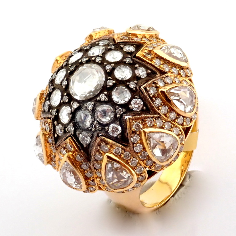Natural Diamond 18K Rose/Pink Gold Ring