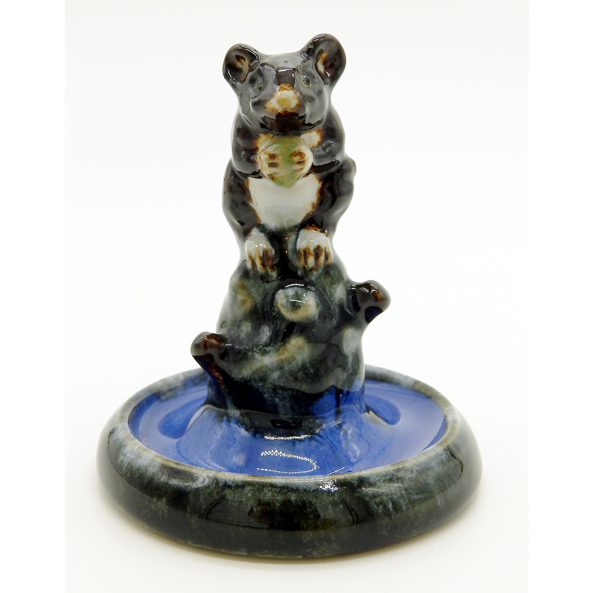 A Charming & Good Royal Doulton Lambeth Pottery Mouse Bibelot Sculpture C.1920's