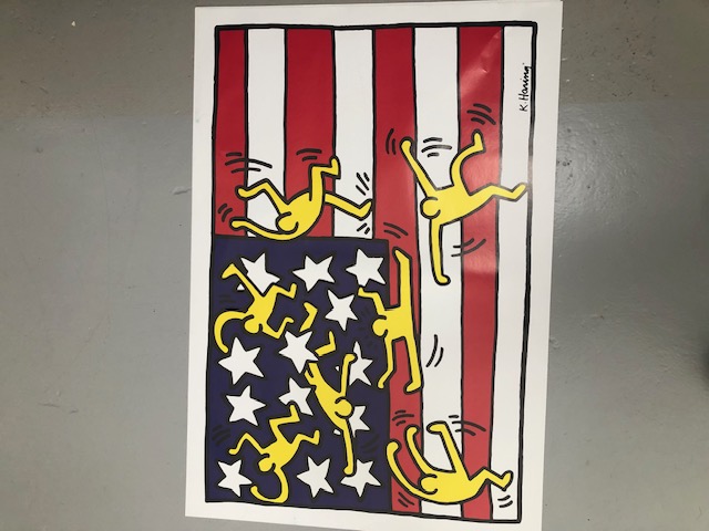 Bundle of Five (5) After Keith Haring 'American Flag' Offset Lithograph