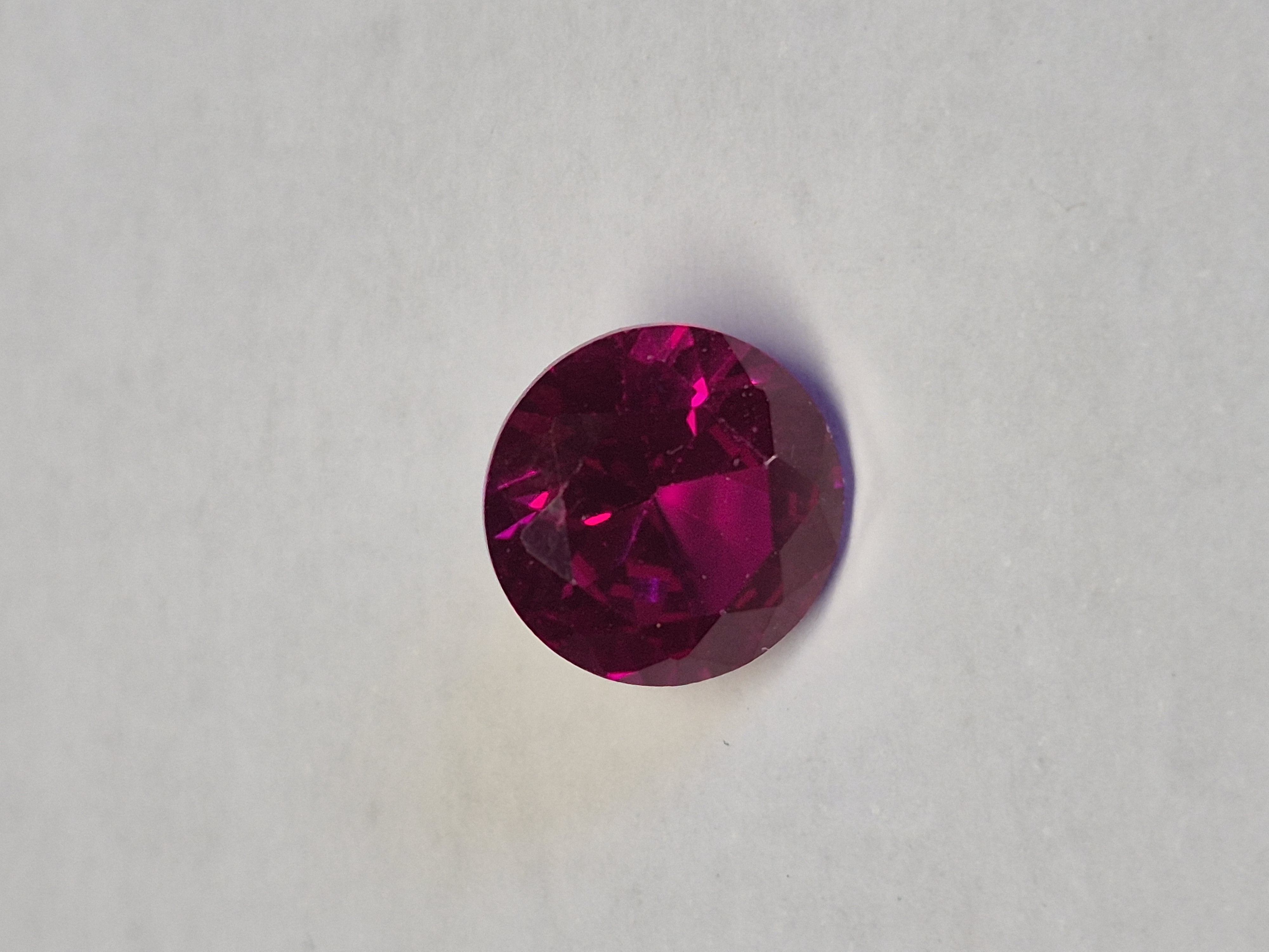 Natural Corundum Ruby 4.51 Ct Round Cut 10 mm Loose Gemstone Deep Red