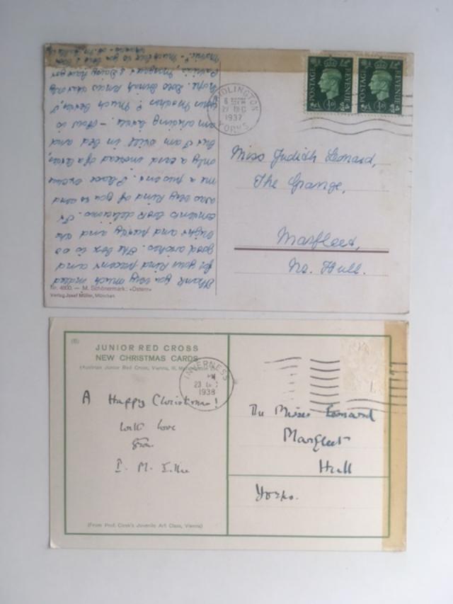 1938 Christmas Themed Post Cards'' By Artists 'GiGi Klima' & 'Schonermark'