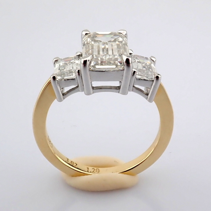 Emerald Cut Lab-Grown Diamond Ring - 4.22 Total Carat (IGI Certified)