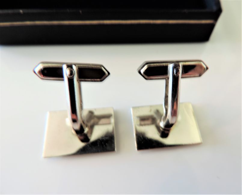 Vintage Sterling Silver Gents Cufflinks c.1980's
