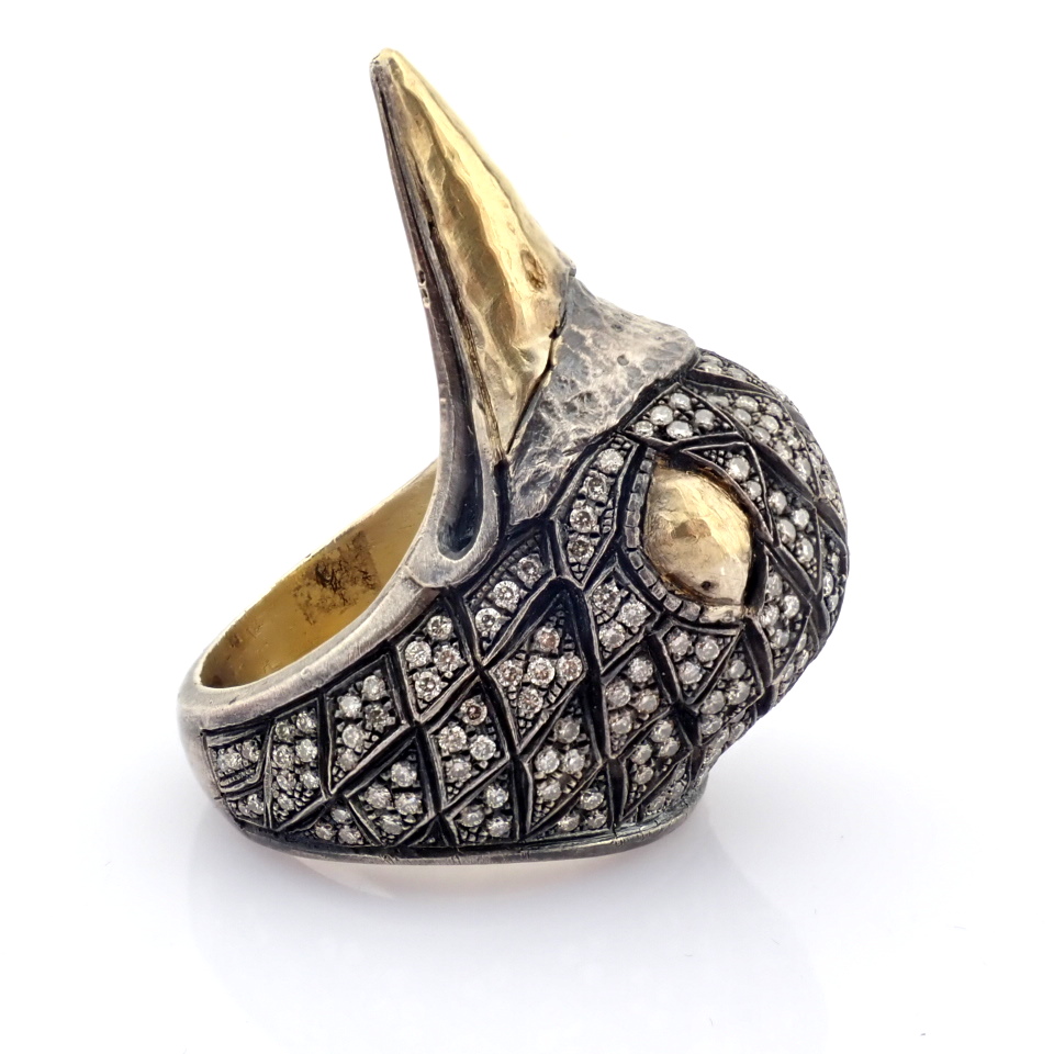Natural Diamond 18K Yellow Gold Ring