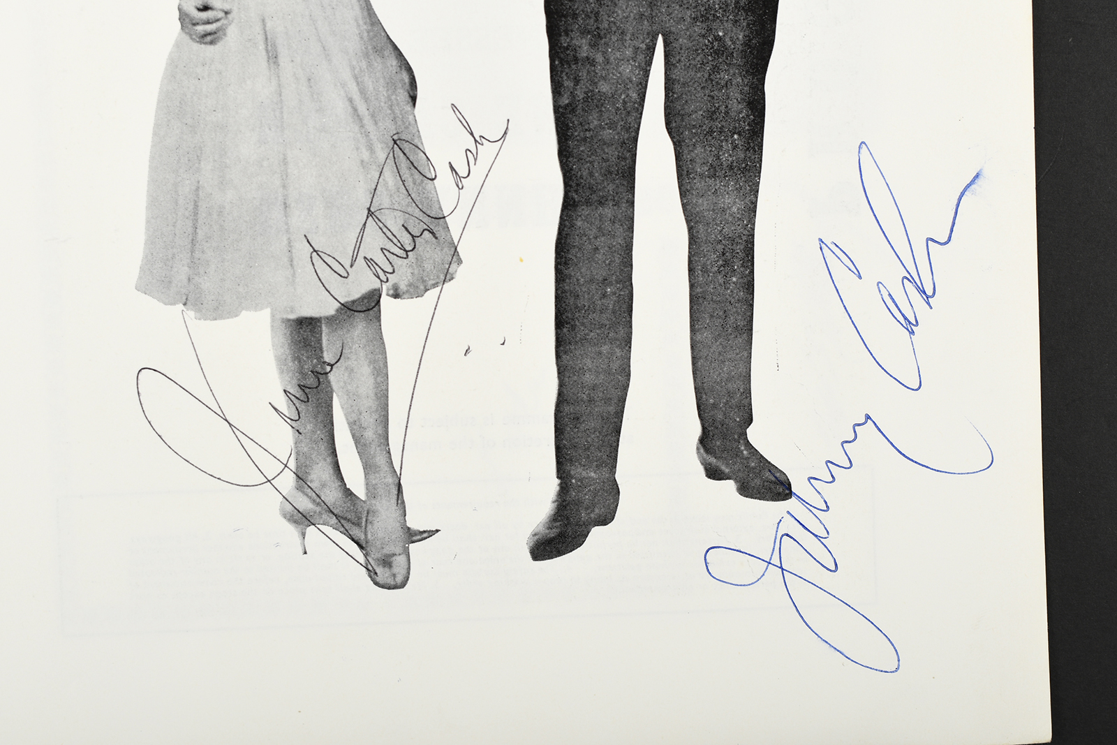 JOHNNY CASH & JUNE CARTER CASH Original signatures