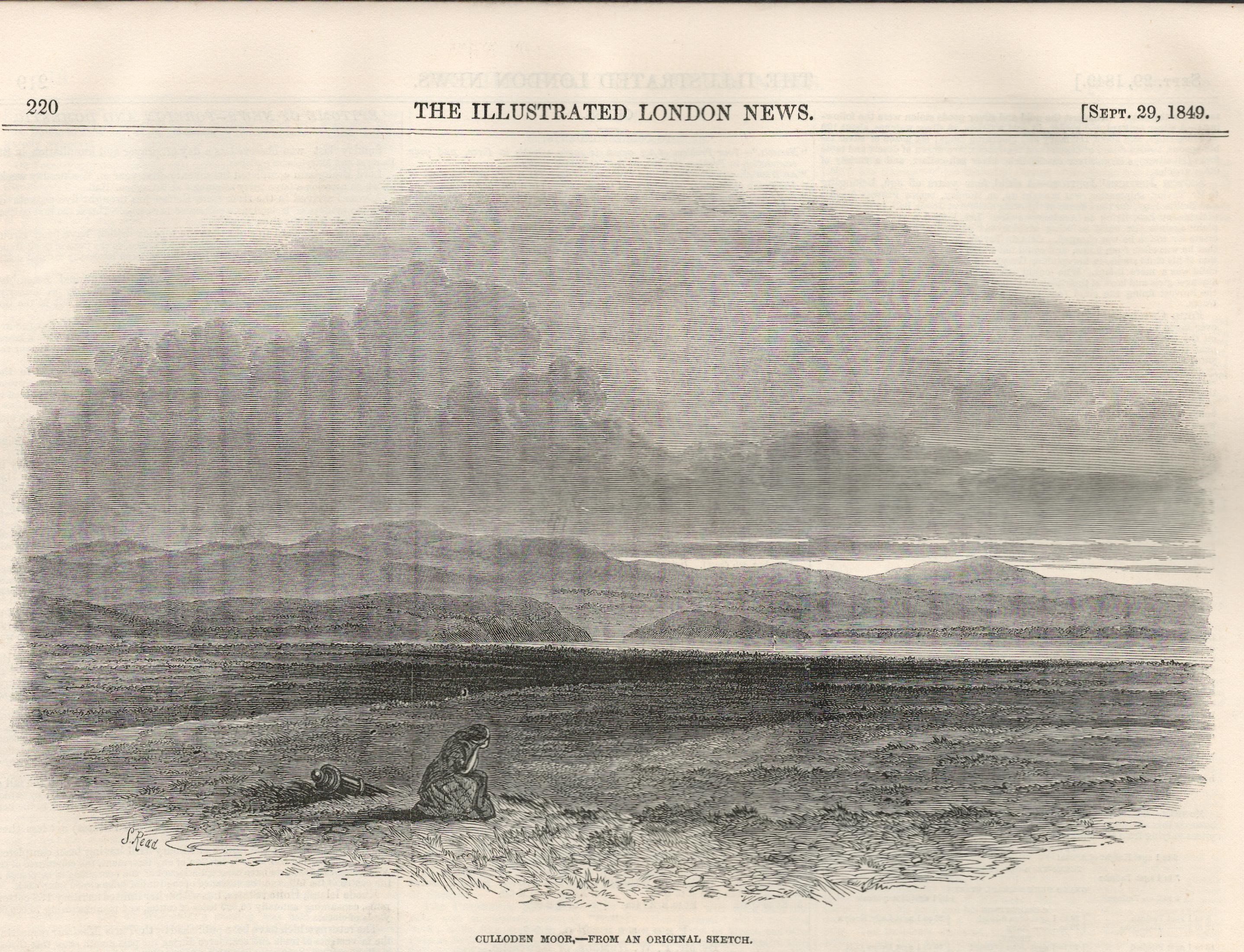 100th Anniversary Battle Of Culloden Antique 1849 NewspaperAntique Complete Edition 1849 Illustrated