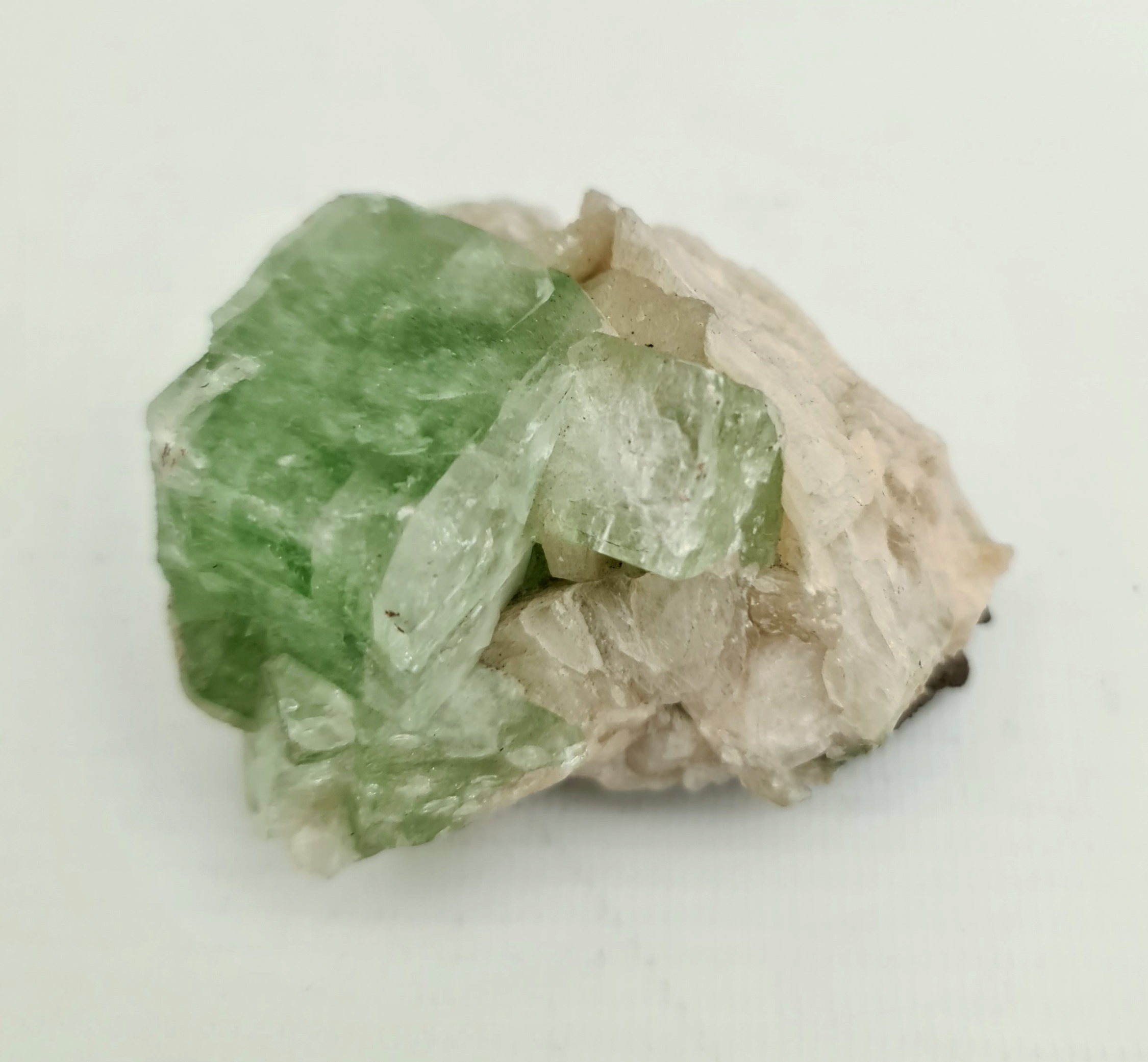 Collectable Minerals Green Apophyllite Crystal