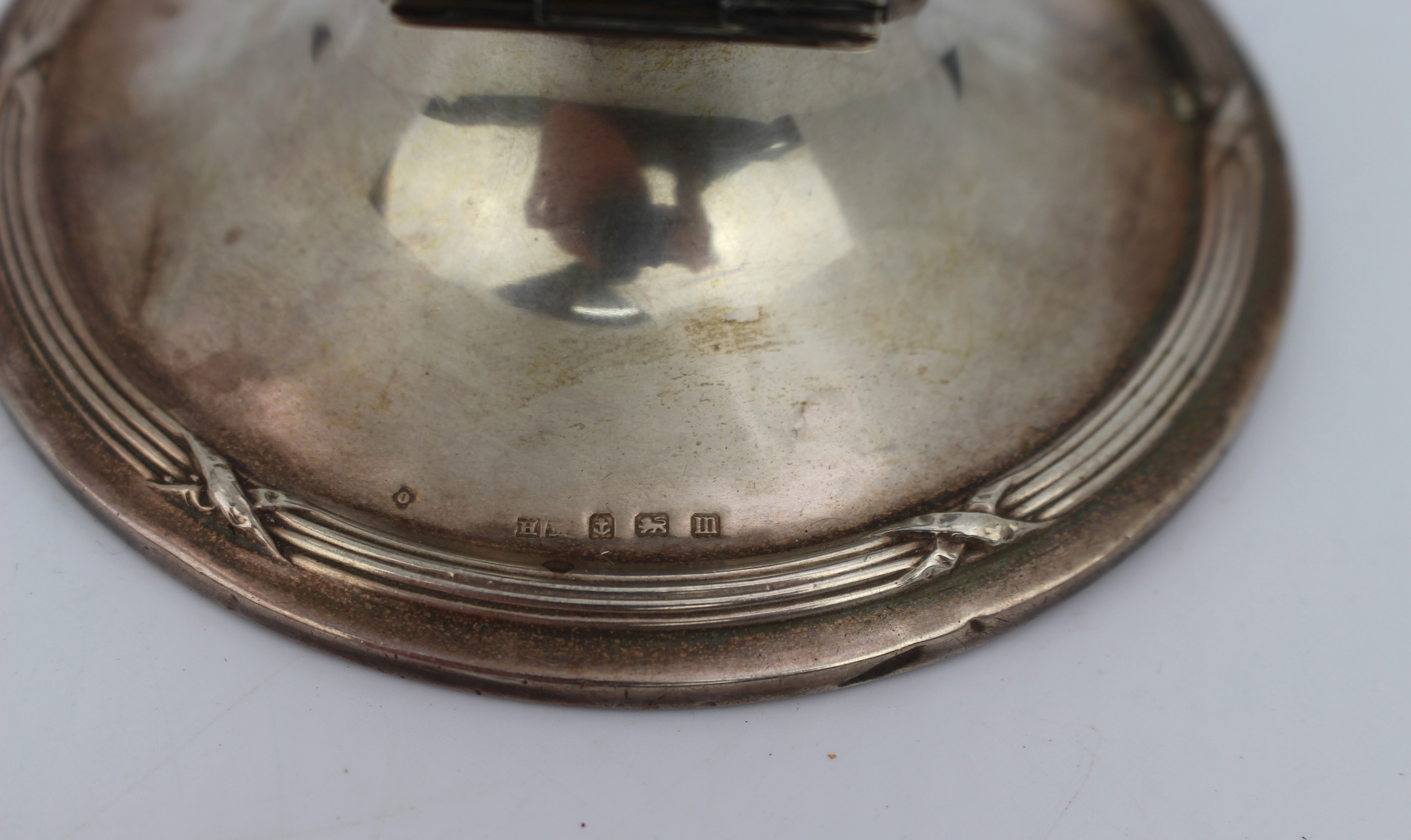 Solid Silver Antique Inkwell